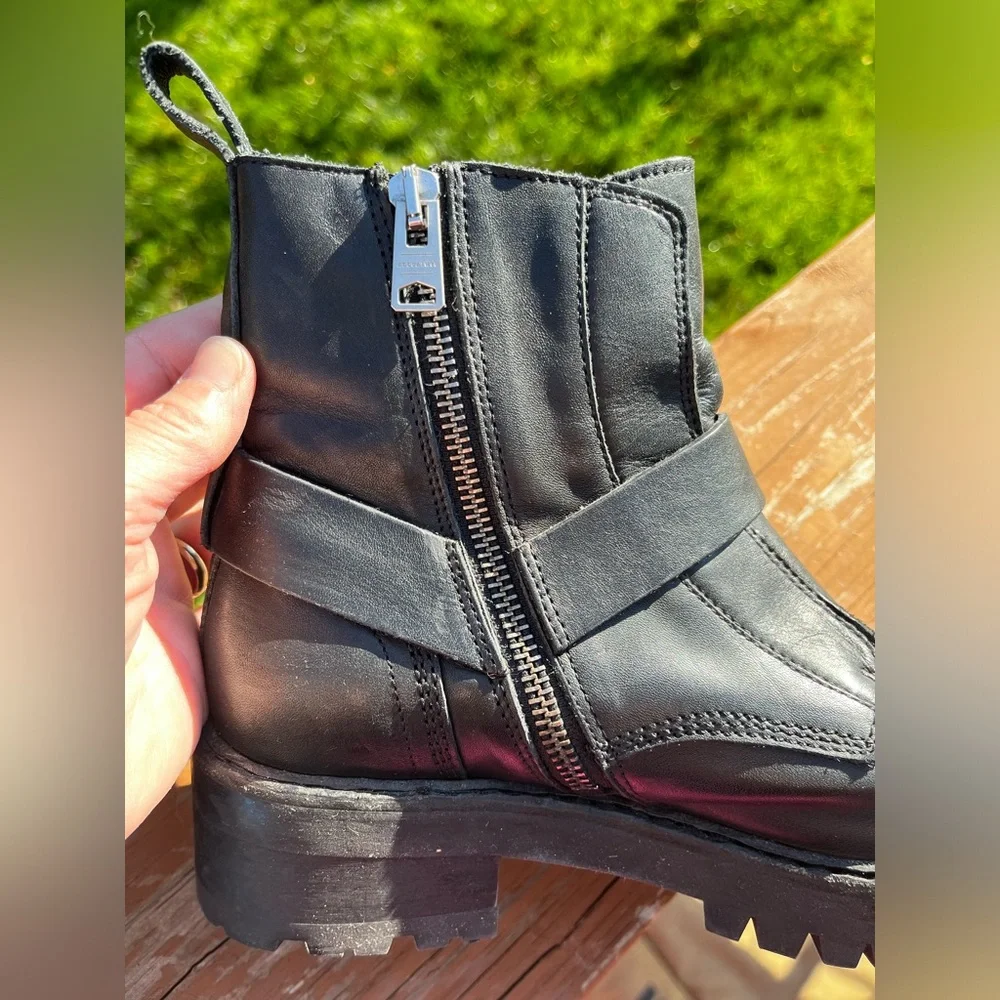 All Saints Erika military zip up boot sz‎ 37